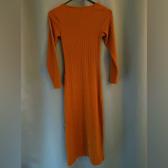 NWT- ASOS Ribbed Sweater Dress | Size 4 | Chocolate - Picture 2 of 3
